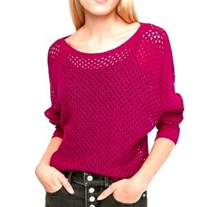 NWT Express Open Stitch Dolman Long Sleeve Sweater